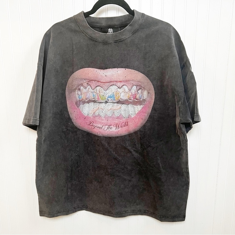 Supermade Black Short Sleeve Grillz Light Shining Outta You T-Shirt Men’s Medium